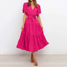 Elegant Women's Pink Dress